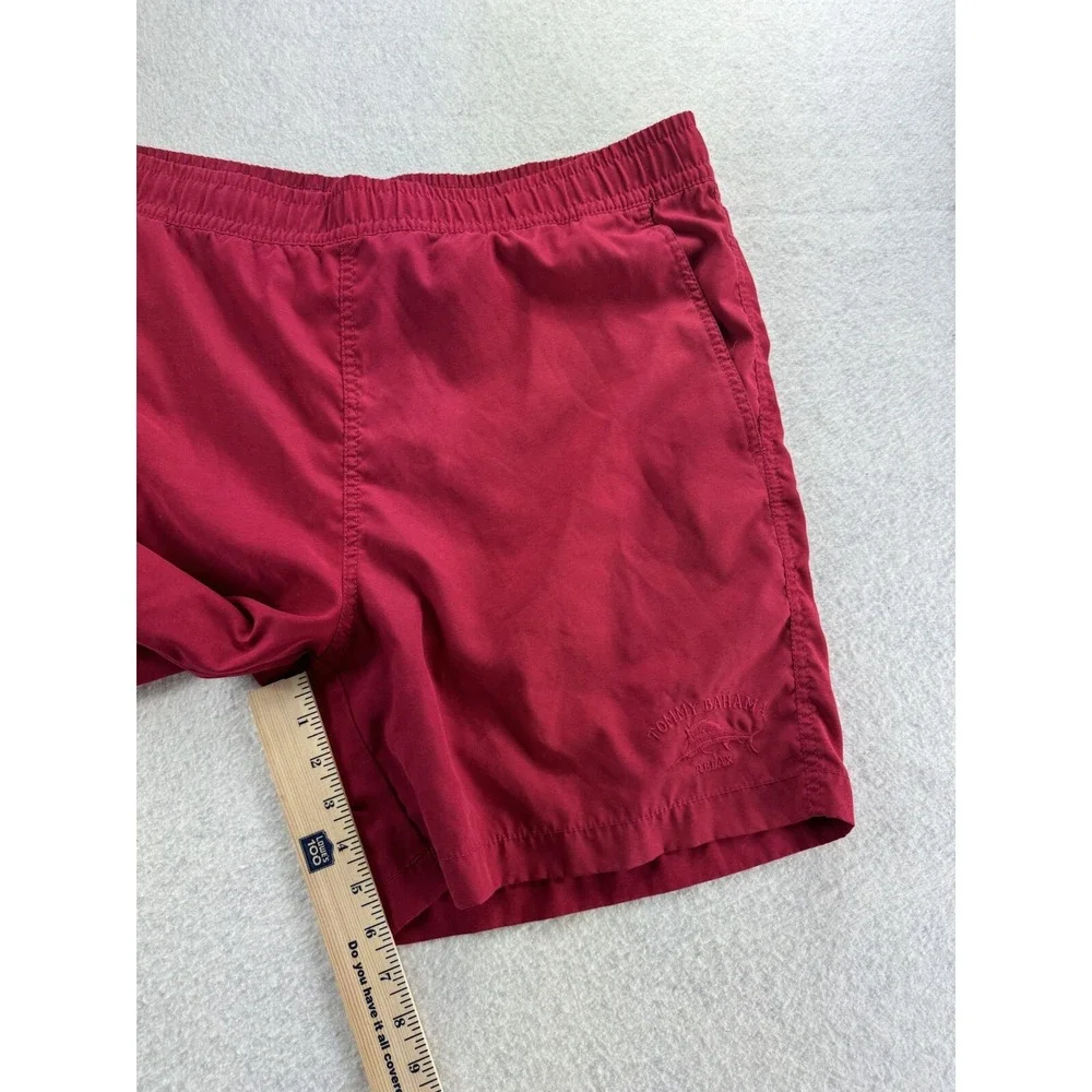 Tommy Bahama Mens Lined Swimsuit Trunks Shorts Red Tag Sz Med Best Fit Lg. 35-38